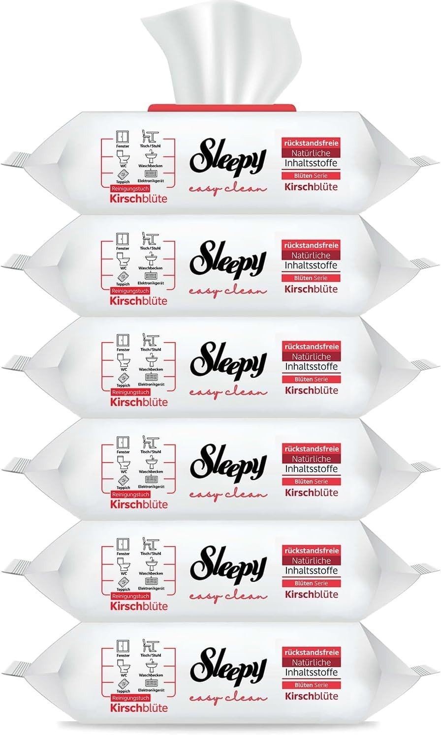 Uzman Sleepy Easy Clean im Set Reinigungstücher Feuchttücher Reinigung Reinigungstücher (Fusselfrei – hinterlässt keine Rückstände, Reißfest, Saugstark)