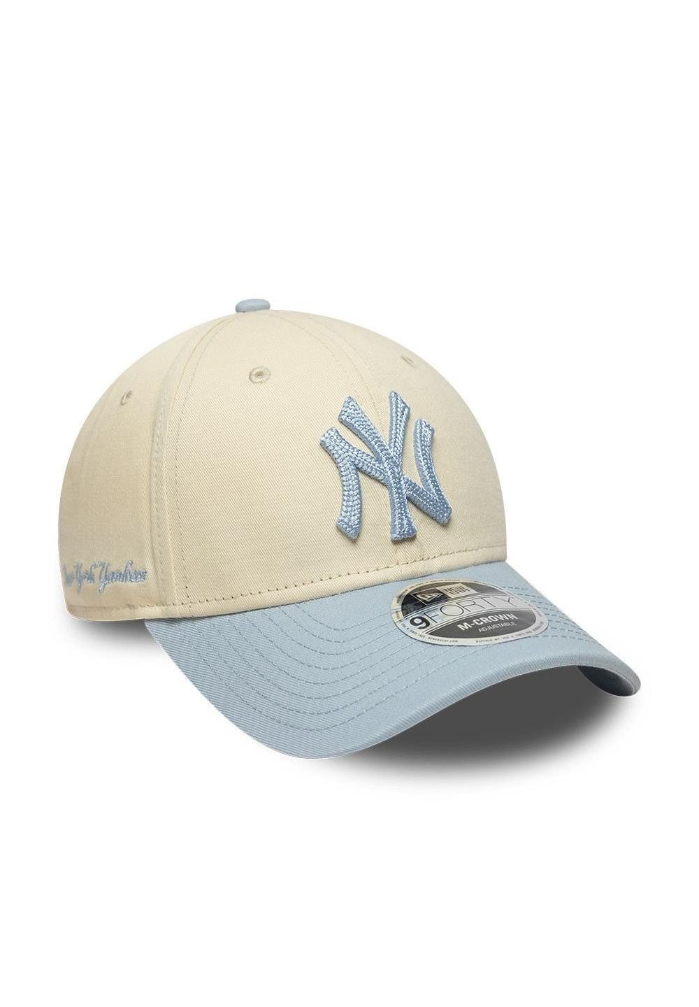 New Era Baseball Cap New York Yankees New Era MLB Side Script 9Forty M-Crown Cap Beige Hell (1-St)