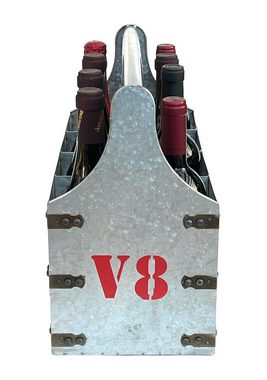 DanDiBo Flaschenträger Weinträger Metall mit Öffner Flaschenträger 8 Zylinder V8