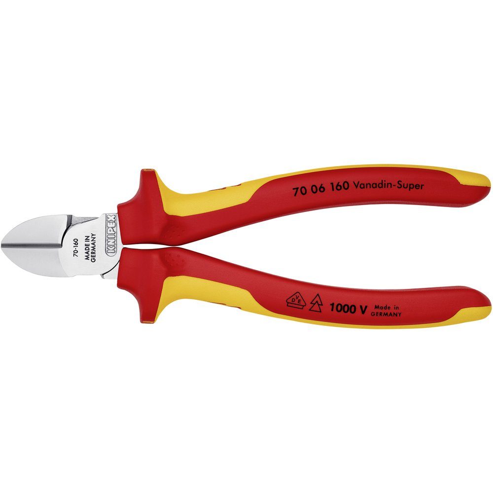 Thumbnail - Knipex Seitenschneider Knipex 70 06 160 VDE Seitenschneider mit Facette 160 mm