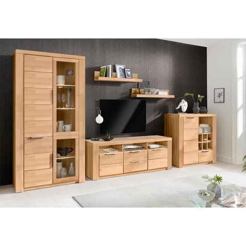 Woltra Wohnwand Zara, (Set, 5-St), teilmassives Holz