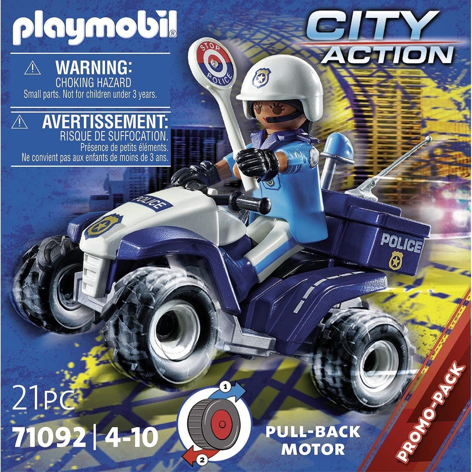 Playmobil® 71092 Polizei-Speed Quad Konstruktions-Spielset – Bild 3 von 3