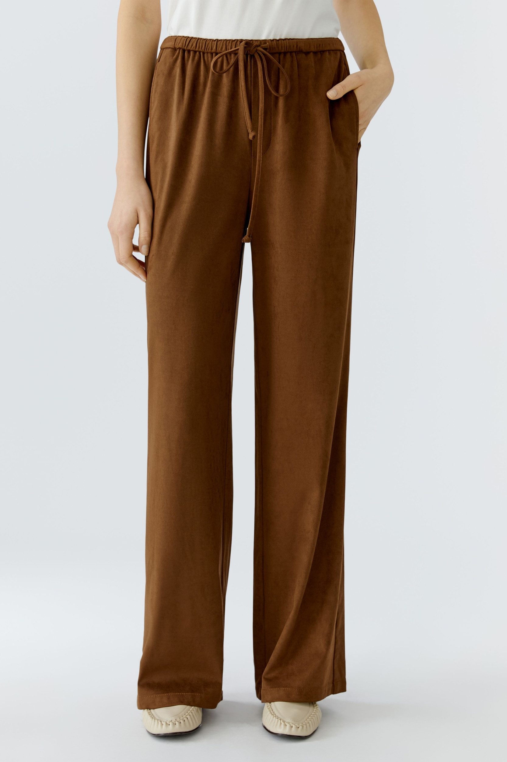 Oui 5-Pocket-Jeans Hose fondue fudge