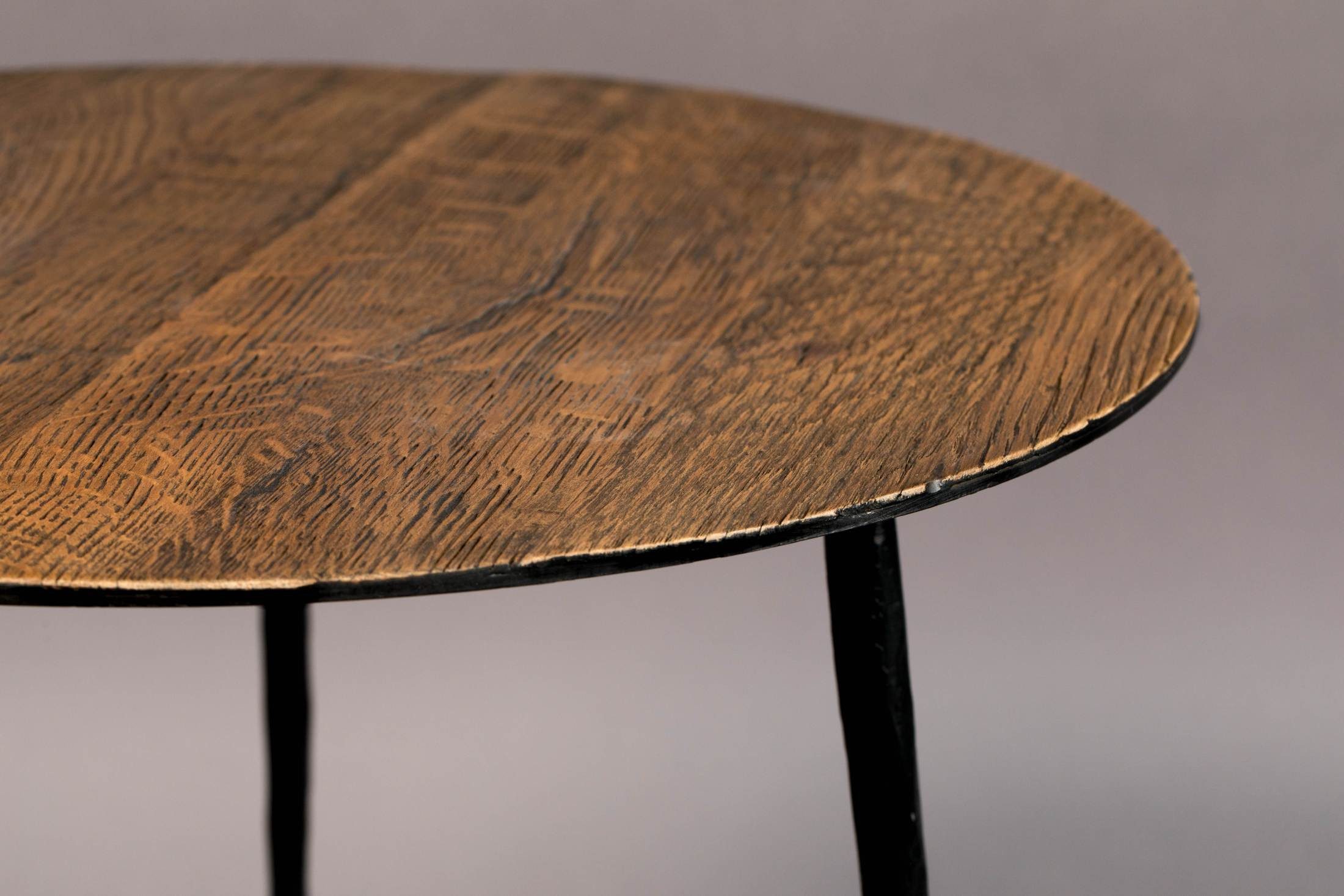 Dutchbone Beistelltisch Beistelltisch PEPPER BROWN Ø 45 von DUTCHBONE