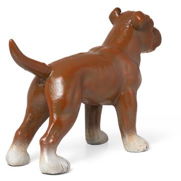 Moritz Dekofigur Hund Hundefigur aus Gußeisen, Gartenfigur Gartedekoration Hundefigur Hund