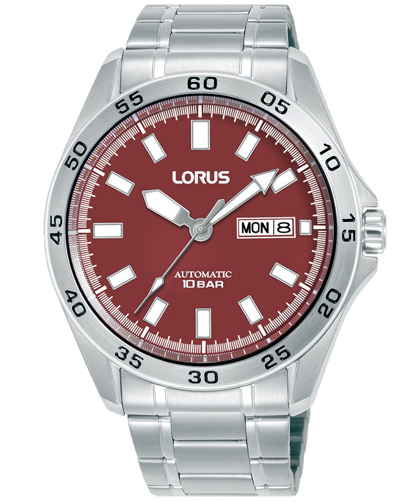 LORUS Automatikuhr Sports Mechanical RL425CX9, Armbanduhr, Herrenuhr, Mechanische Uhr, Edelstahlarmband, analog