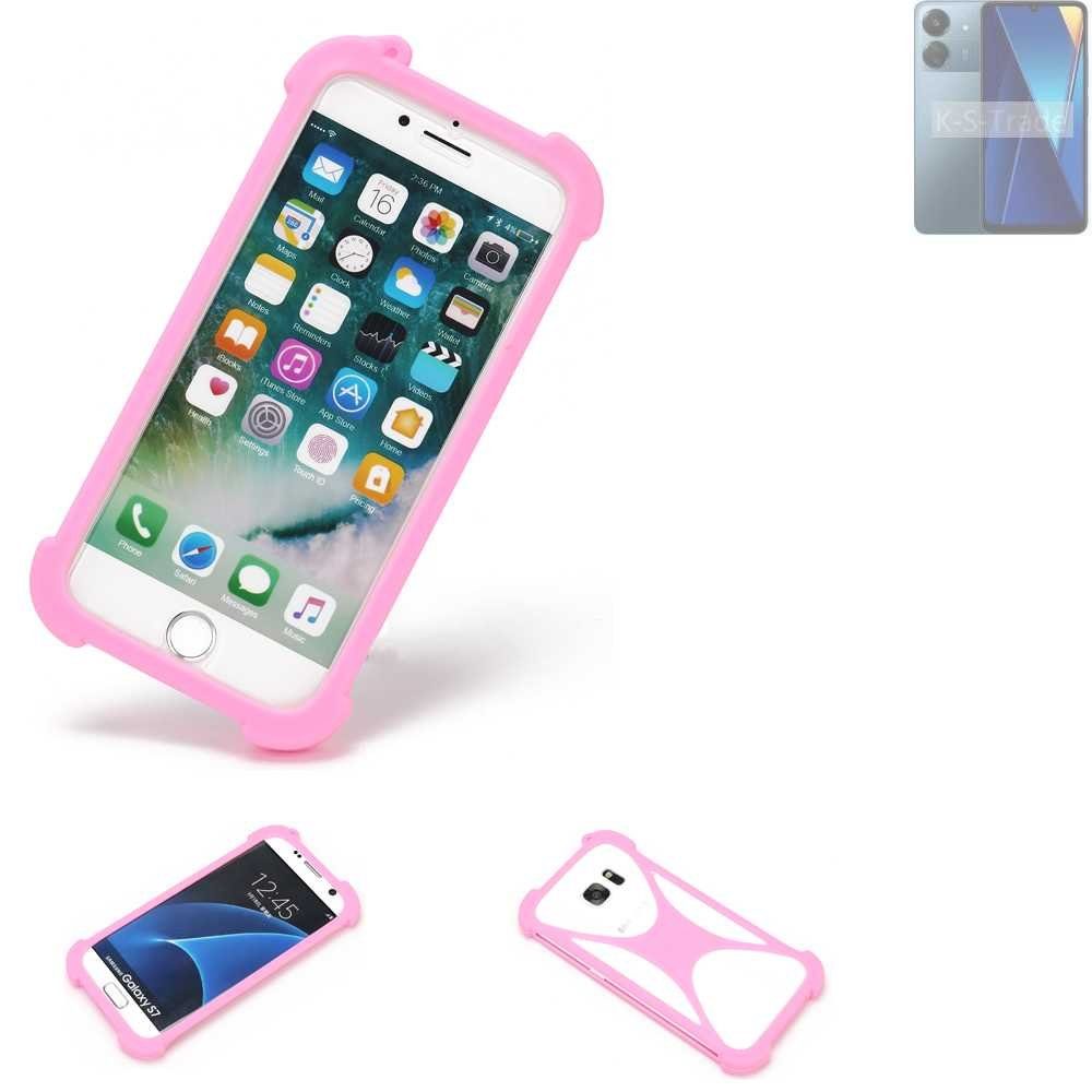 K-S-Trade Handyhülle für Xiaomi POCO C65, Handy Hülle Schutz Hülle Bumper Silikon Schutz Hülle Cover Case