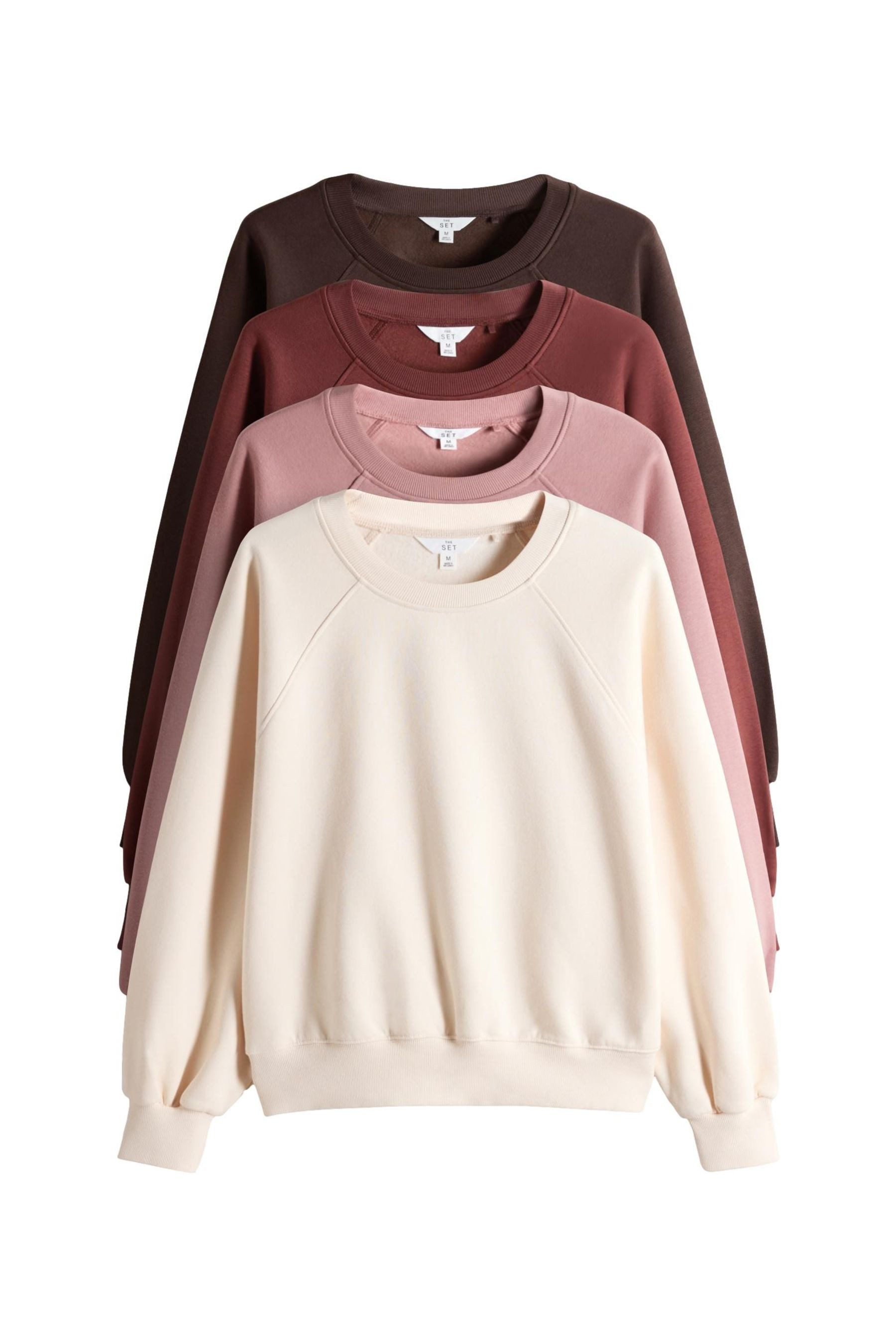 The Set Sweater The Set Raglan-Sweatshirts, 4er-Pack (4-tlg) günstig online kaufen