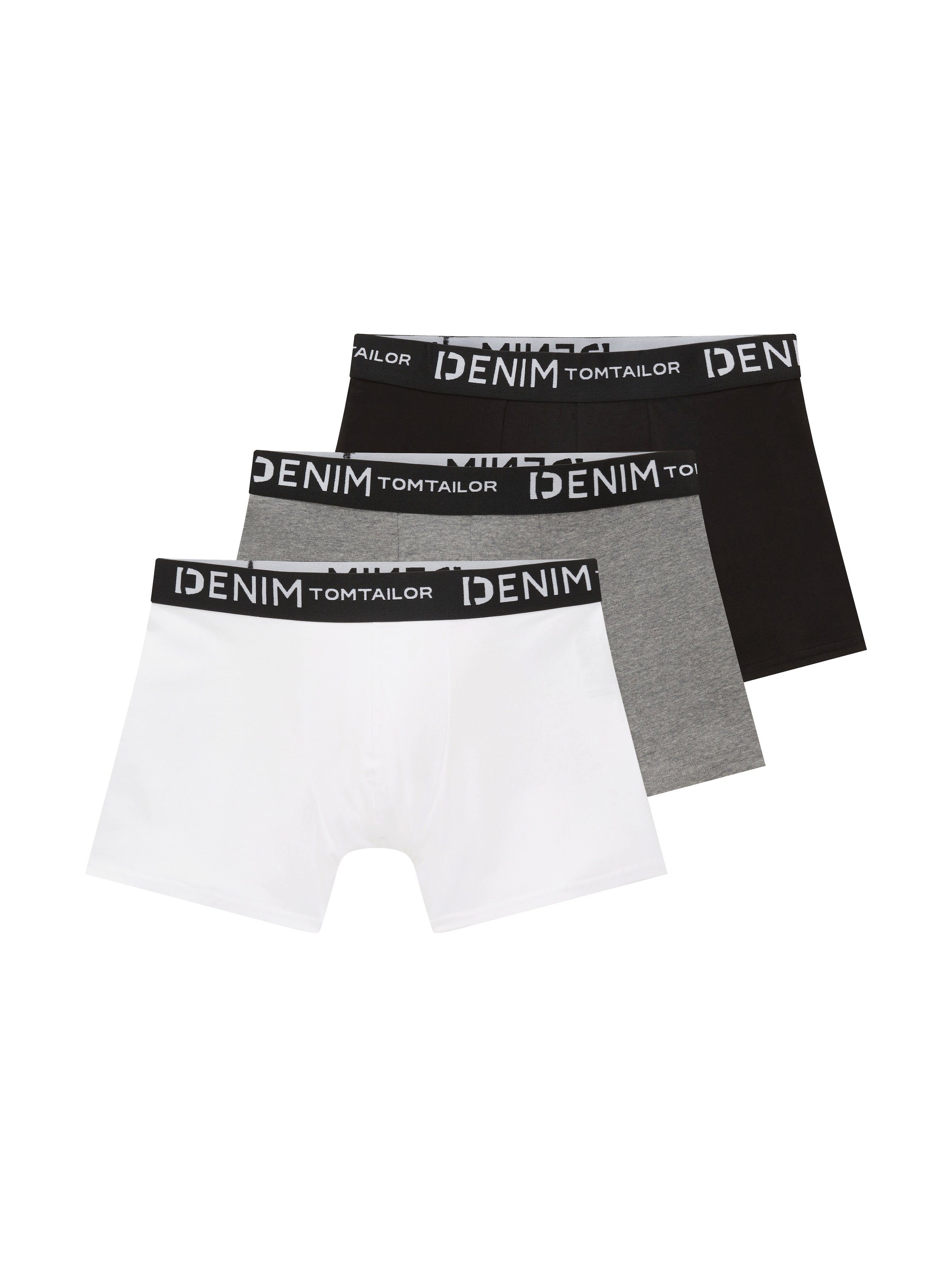 TOM TAILOR Denim Boxershorts (Packung, 3-St) mit Logo-Stretchbund günstig online kaufen