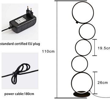 ZMH Stehlampe LED Dimmbar Standleuchte 33W Touch Switch Stehleuchte 3000K, LED fest integriert, Warmweiß