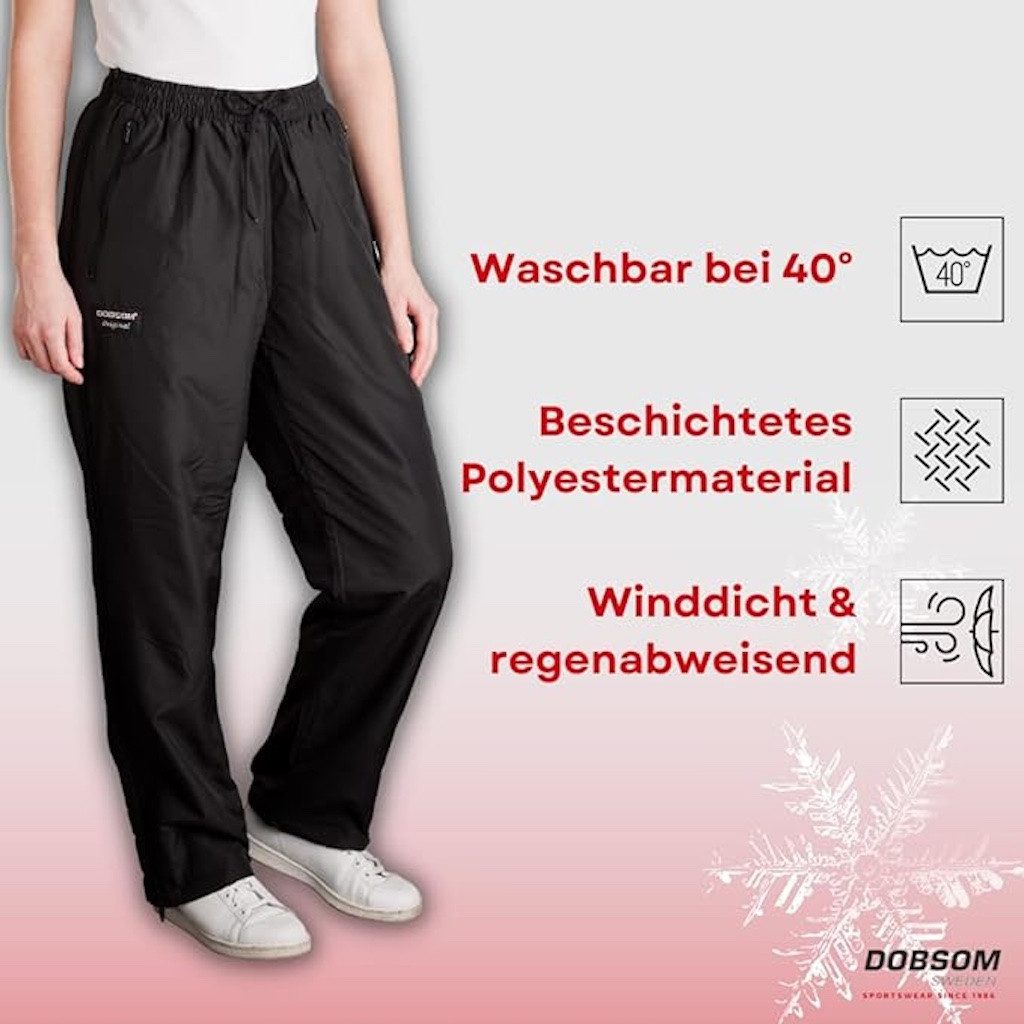 Dobsom Outdoorhose Winter Reha-Hose D/H gefüttert mit durchgehendem Reißverschluss warm auch in Kurzgrößen