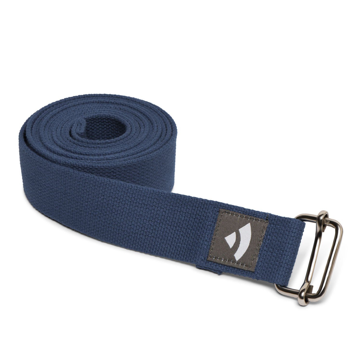 bodhi Yogamatte Yogagurt mit BELT Metall dunkelblau 2,5m, Schiebeschnalle ASANA