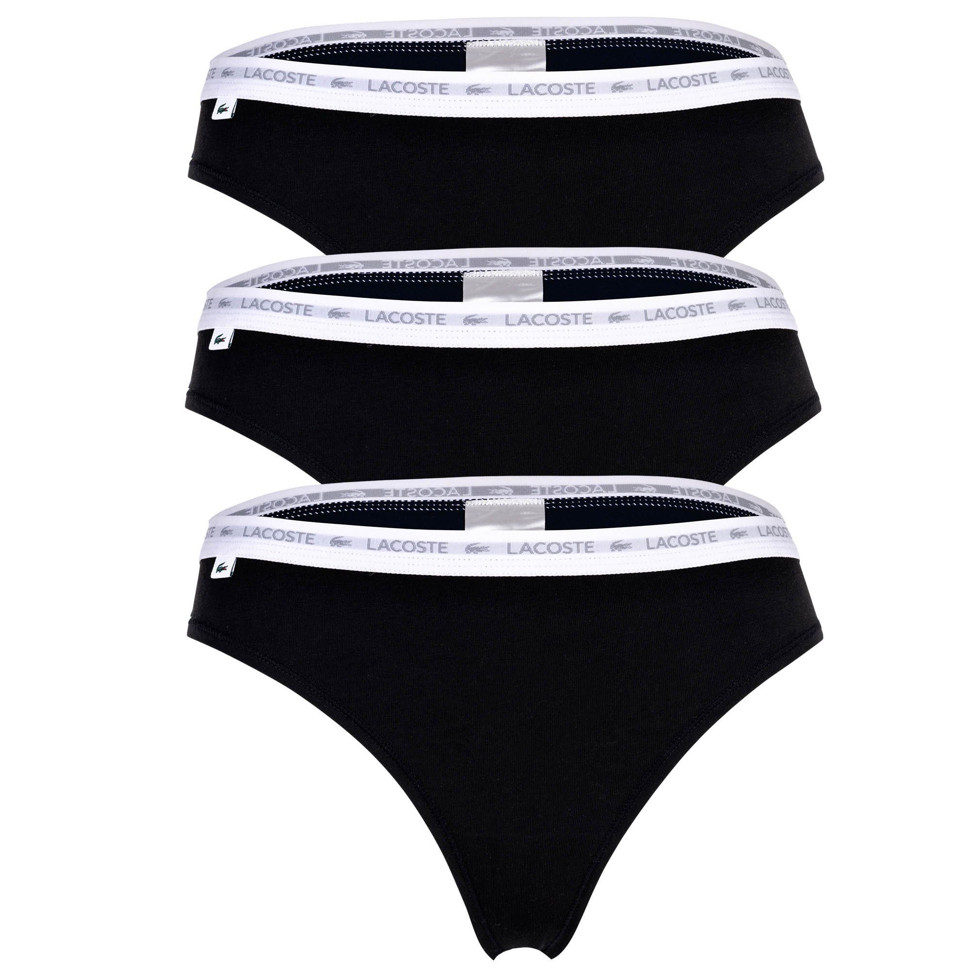 Lacoste String Damen String 3er Pack Baumwolle (Packung, 3er Pack)