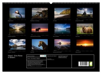 CALVENDO Wandkalender Island - Eine Reise in BildernCH-Version (Premium, hochwertiger DIN A2 Wandkalender 2023, Kunstdruck in Hochglanz)