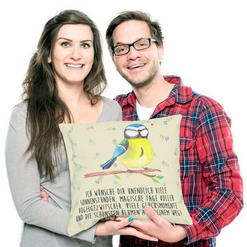 Mr. & Mrs. Panda Dekokissen Vogel Blaumeise - Blumig - Geschenk, Frühlingsgefühle, Osterzeit, Os, Zauberhafte Motive