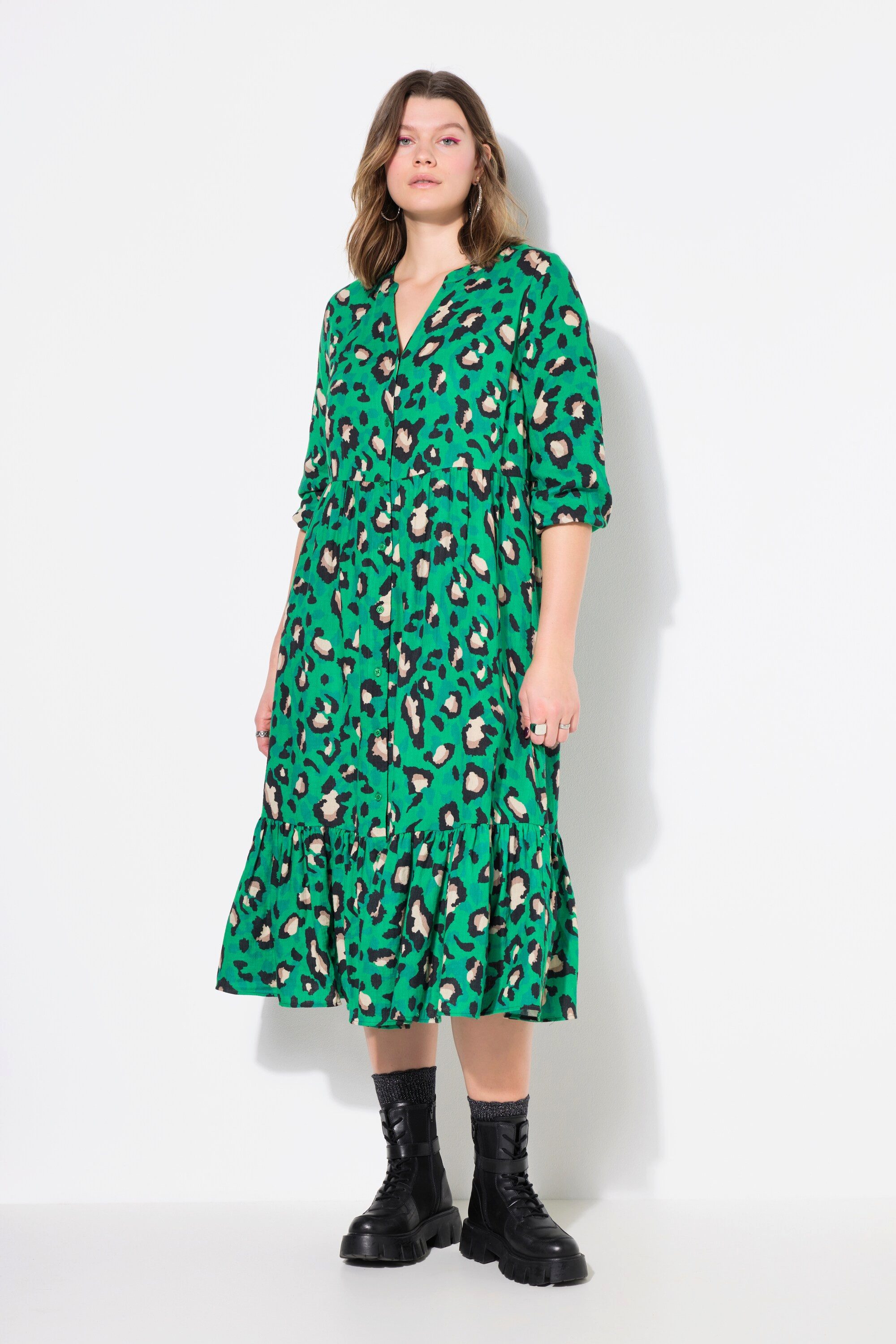 Studio Untold Maxikleid Maxikleid A-Line Musselin günstig online kaufen