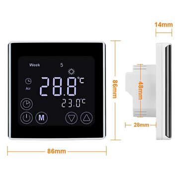 Daskoo Raumthermostat LCD Digital Home Smart Programmierbare, Wifi Thermostat, Raumthermostat Fußbodenheizung Wandheizung