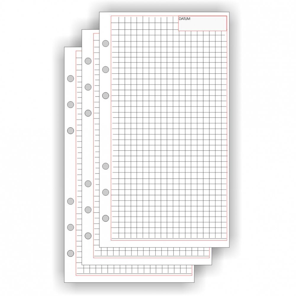 BIND Terminkalender 50 Notizblätter Ersatzeinlage A6 f. Systemplaner kariert