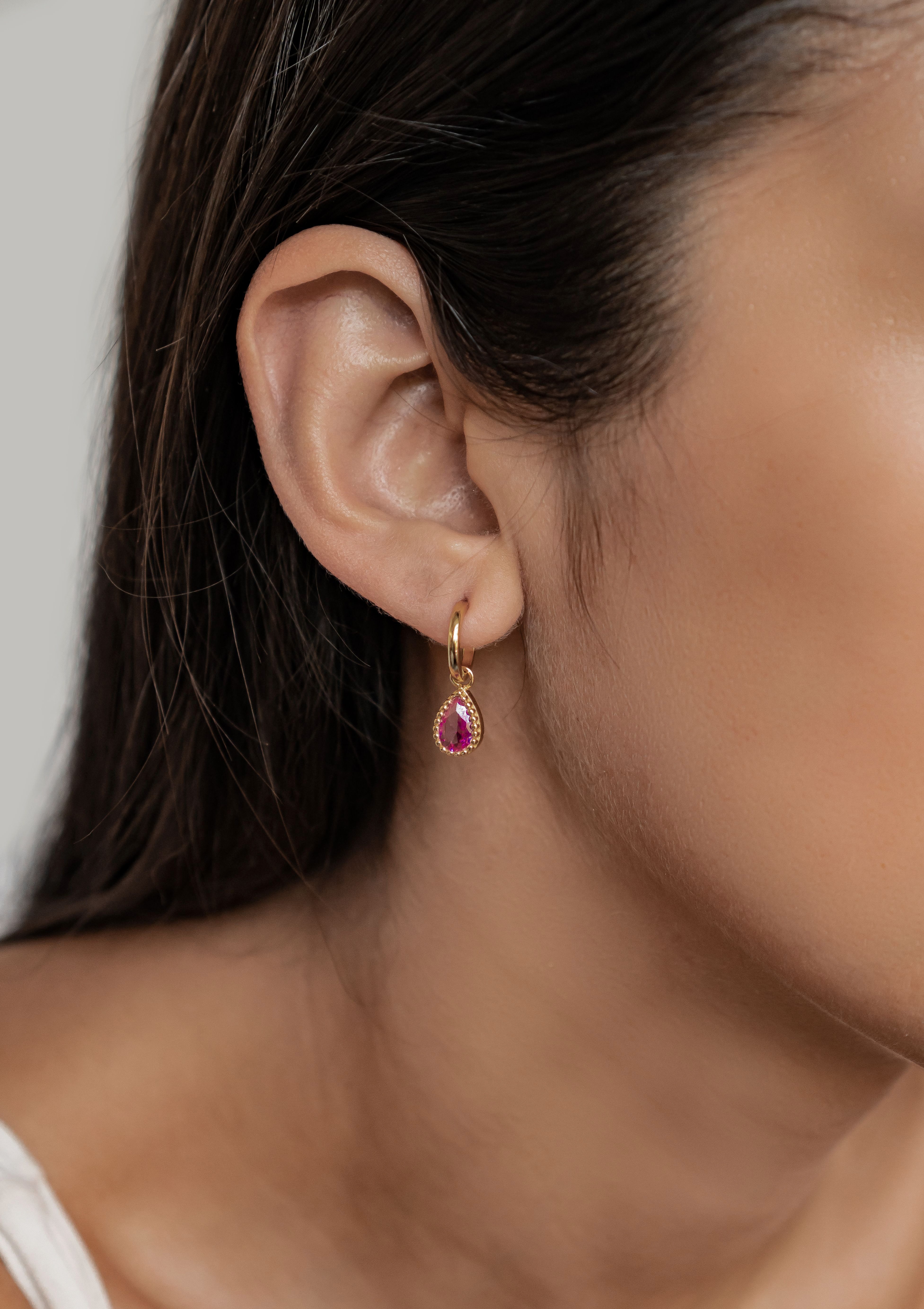 Hey Happiness Paar Ohrhänger mit Anhänger Tropfen Geburtsstein, 925 Silber, günstig online kaufen