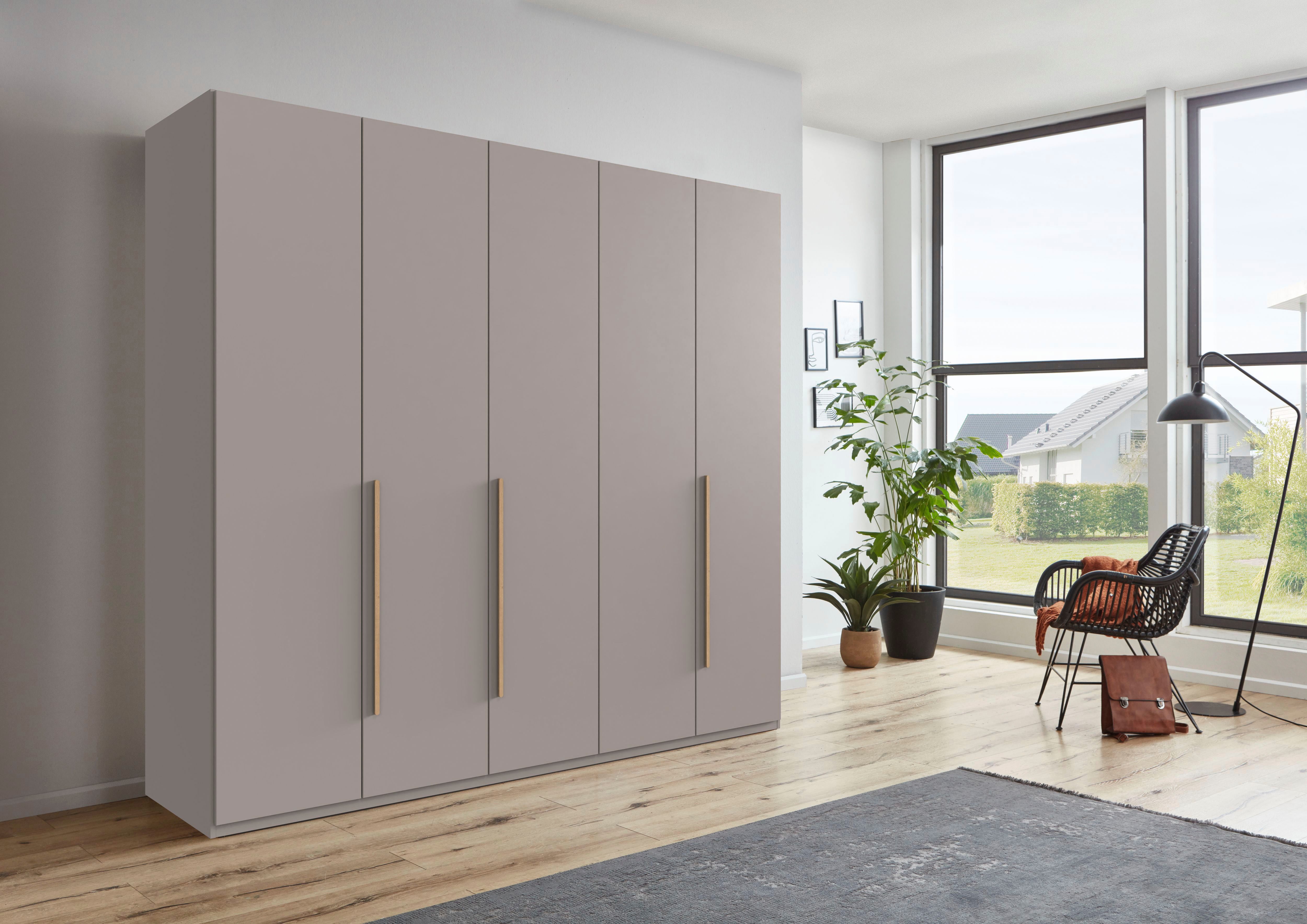 Wimex Drehtürenschrank Kleiderschrank London, in den Breiten 180cm, 225cm oder 270cm (mit verschiedenen Griffen in goldfarben, silberfarben oder schwarz) wahlweise mit Basic- oder Premium-Ausstattung erhältlich
