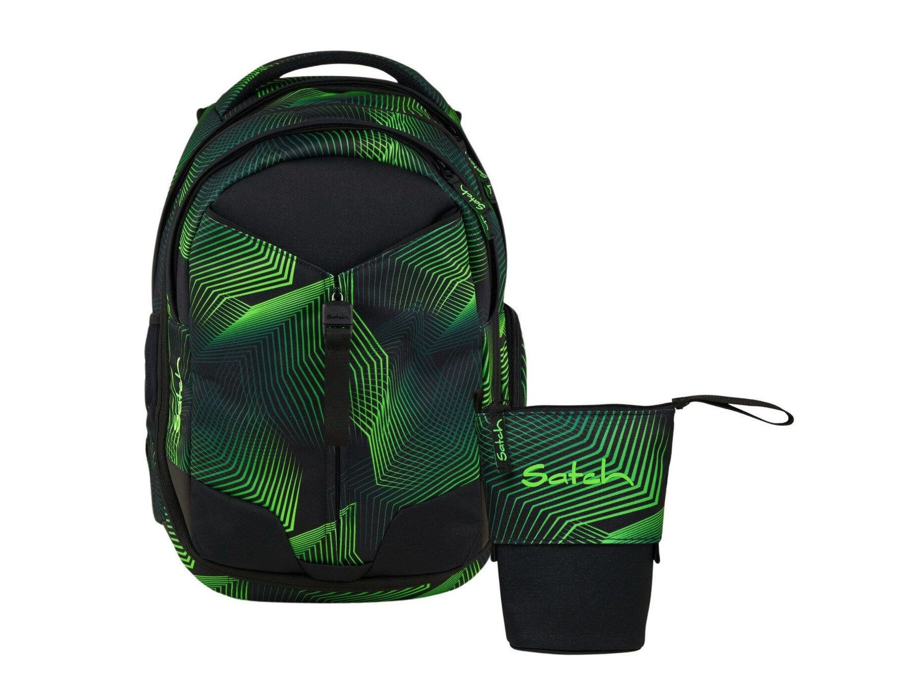 Schulranzen Schulrucksack-Set MATCH Seismic Green 2-teilig