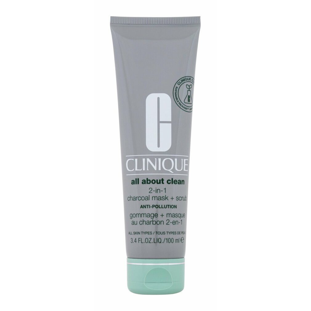 CLINIQUE Gesichtsmaske All About Clean 2-in-1 Charcoal Mask + Scrub