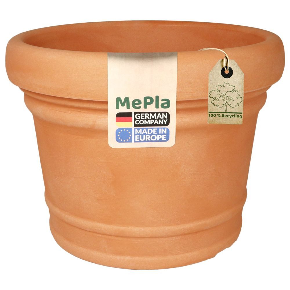 Heimwerkercenter Blumentopf MePla Blumentopf Pflanzkübel Monza ø35 cm, Terra, frostfester Kunstoff