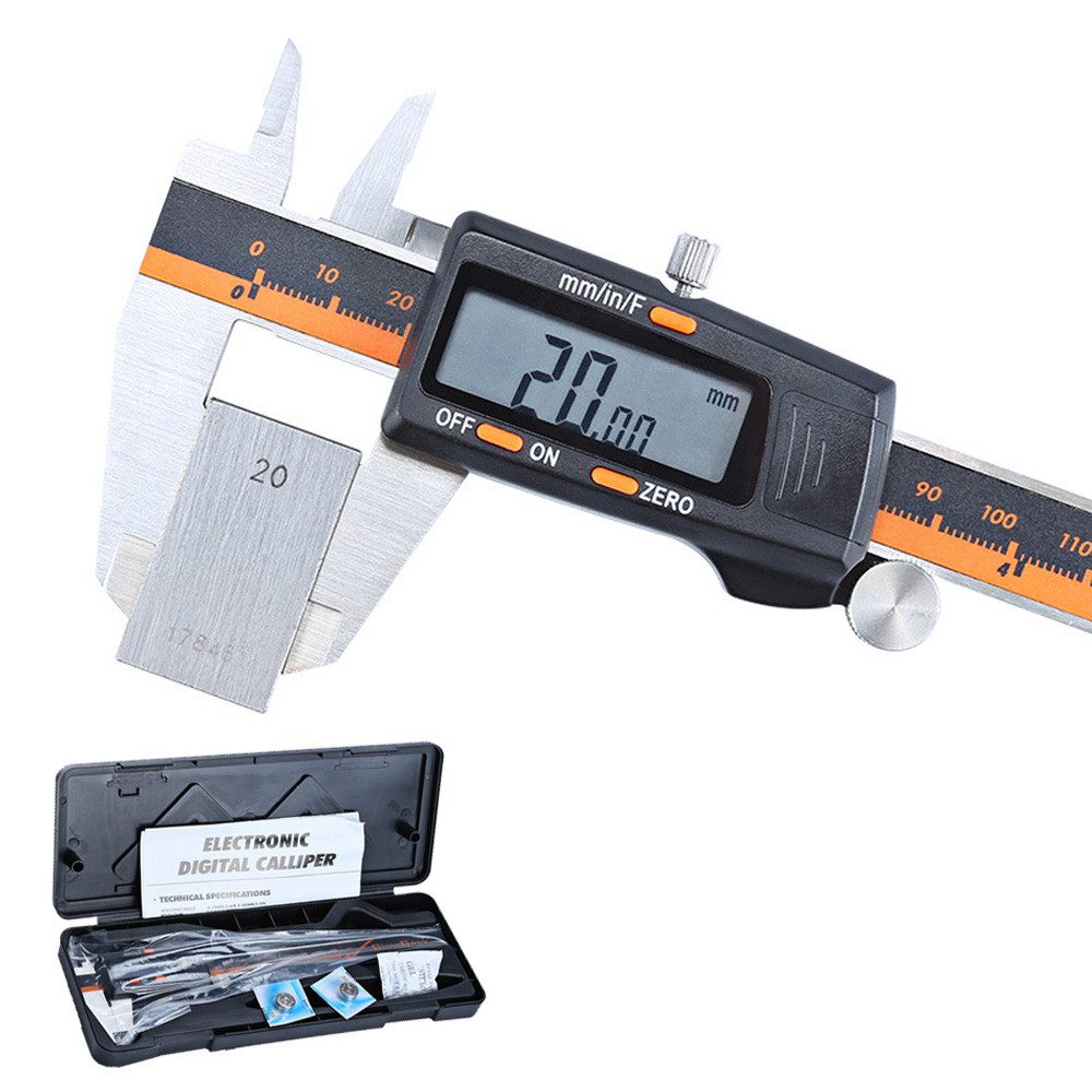 NUODWELL Messschieber Messschieber Digital 150mm, Einstellbar Genauigkeit 0.01mm LCD-Anzeige