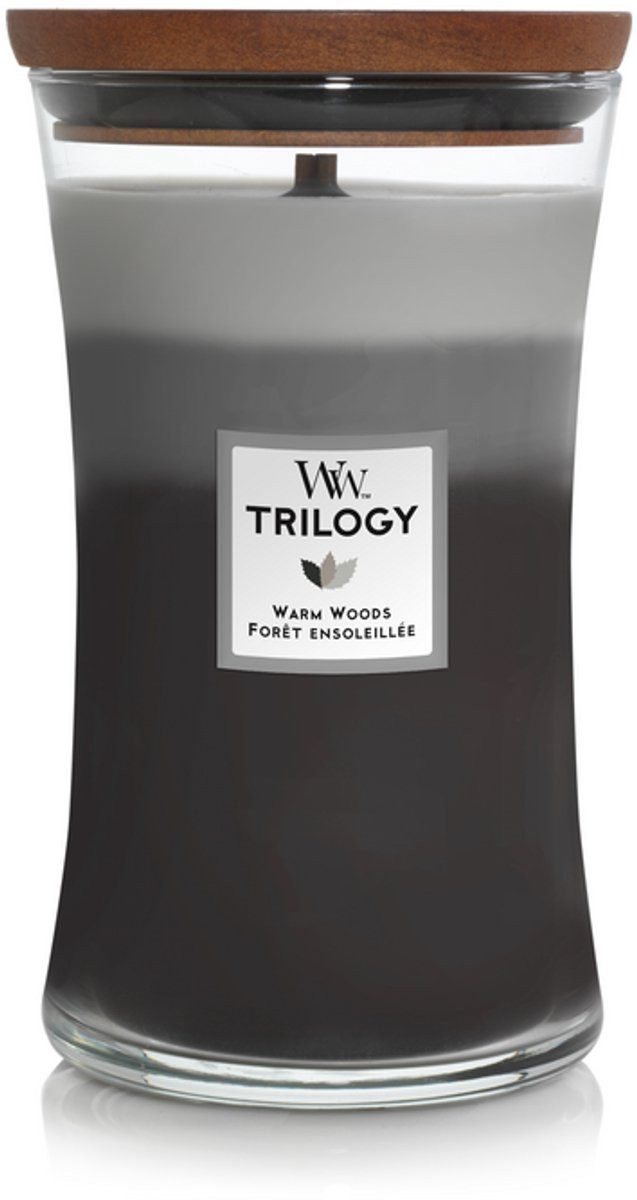Woodwick Duftkerze Hourglass Trilogy Large Warm Woods (1-tlg)