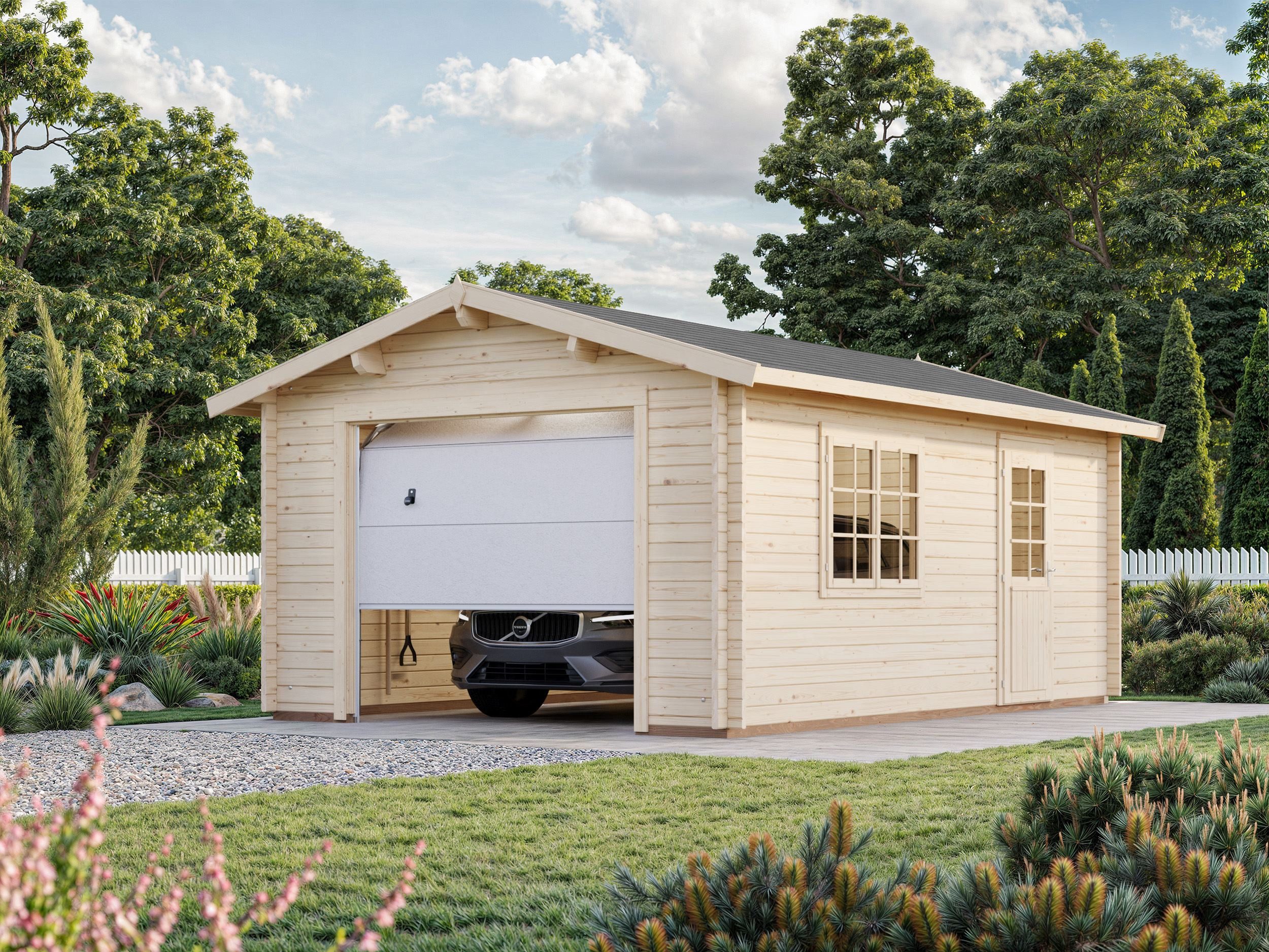 Palmako Garage Roger, mit Sektionaltor, BxTxH: 426x598x276 cm
