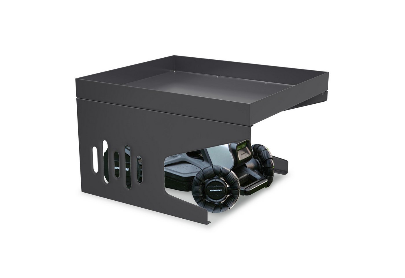 AUFUN Mähroboter-Garage Stahl Rasenmäher Carport Überdachung Sonnen- und Regenschutz, für Rasenmähroboter Rasenroboter, 70 x 60 x 43 cm schwarz AUFUN Mähroboter-Garage Stahl Rasenmäher Carport Überdachung Sonnen- und Regenschutz, für Rasenmähroboter Rasenroboter, 70 x 60 x 43 cm schwarz