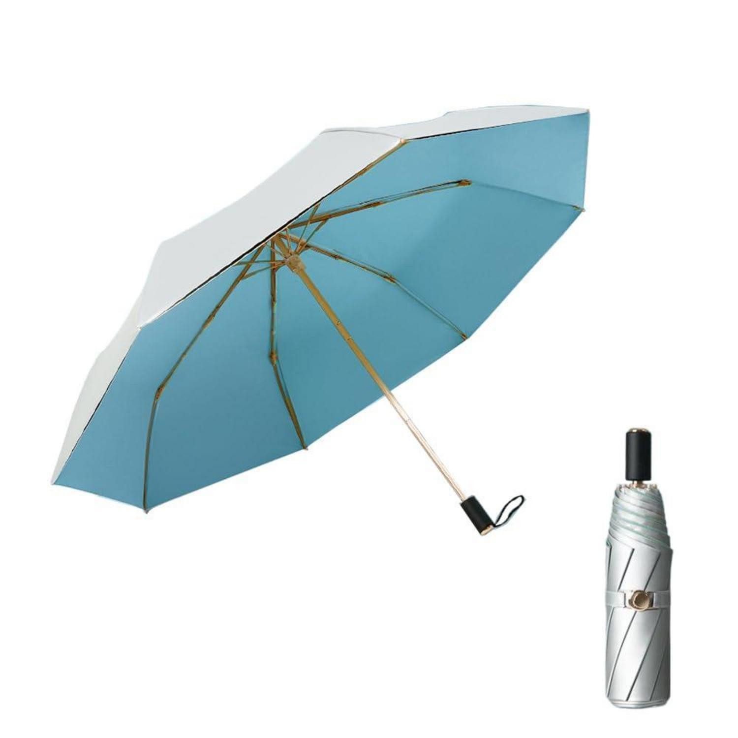 LuxusKollektion Golfregenschirm UV-Schutzschirm 99% UV-Schutz ozeanblau