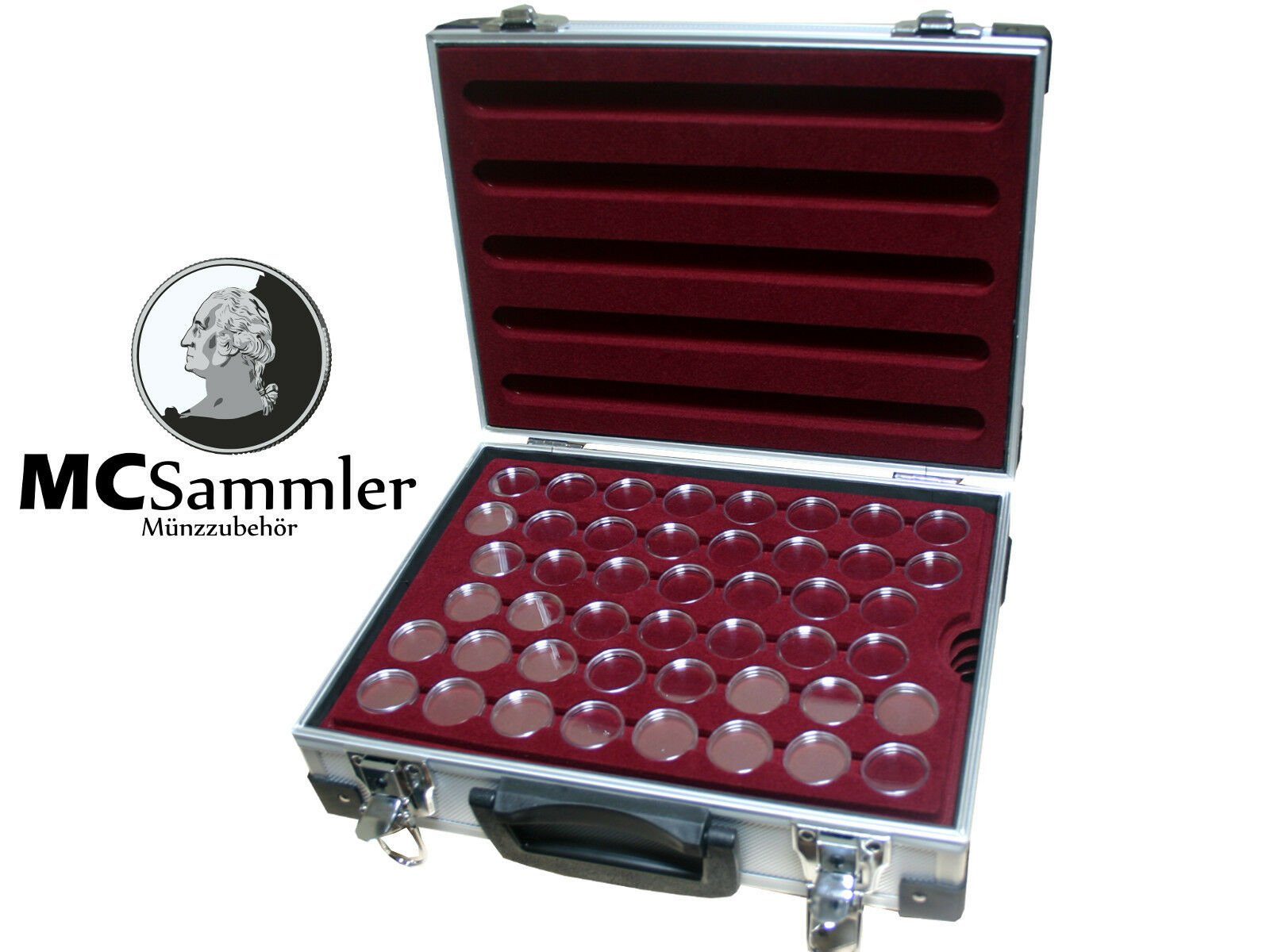 MC.Sammler Aufbewahrungsbox MC.Sammler Alu Münzkoffer für 230 Stk 2 Euro Mü günstig online kaufen