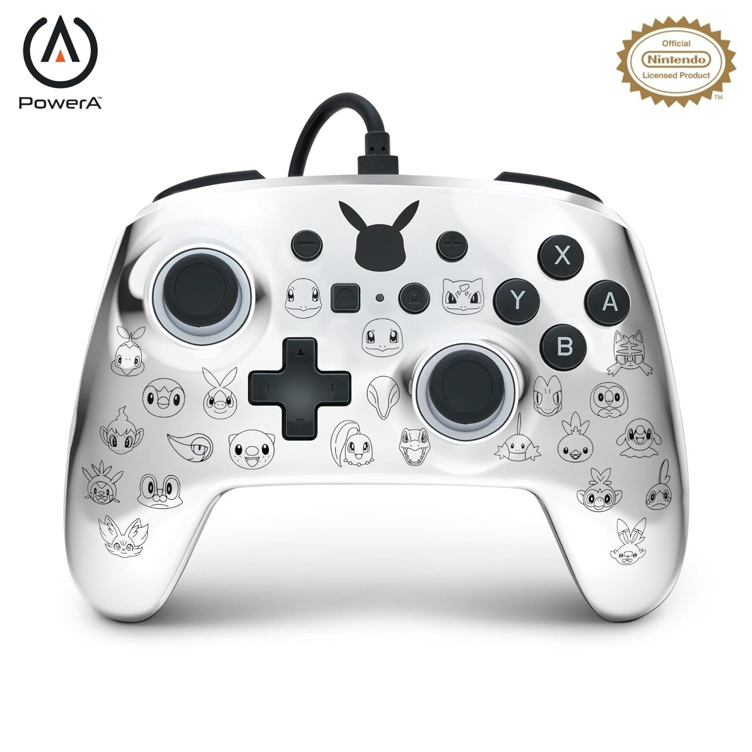 Nintendo Pokémon Schwarz und Silber / Wired Controller - Nintendo Switch Nintendo-Controller