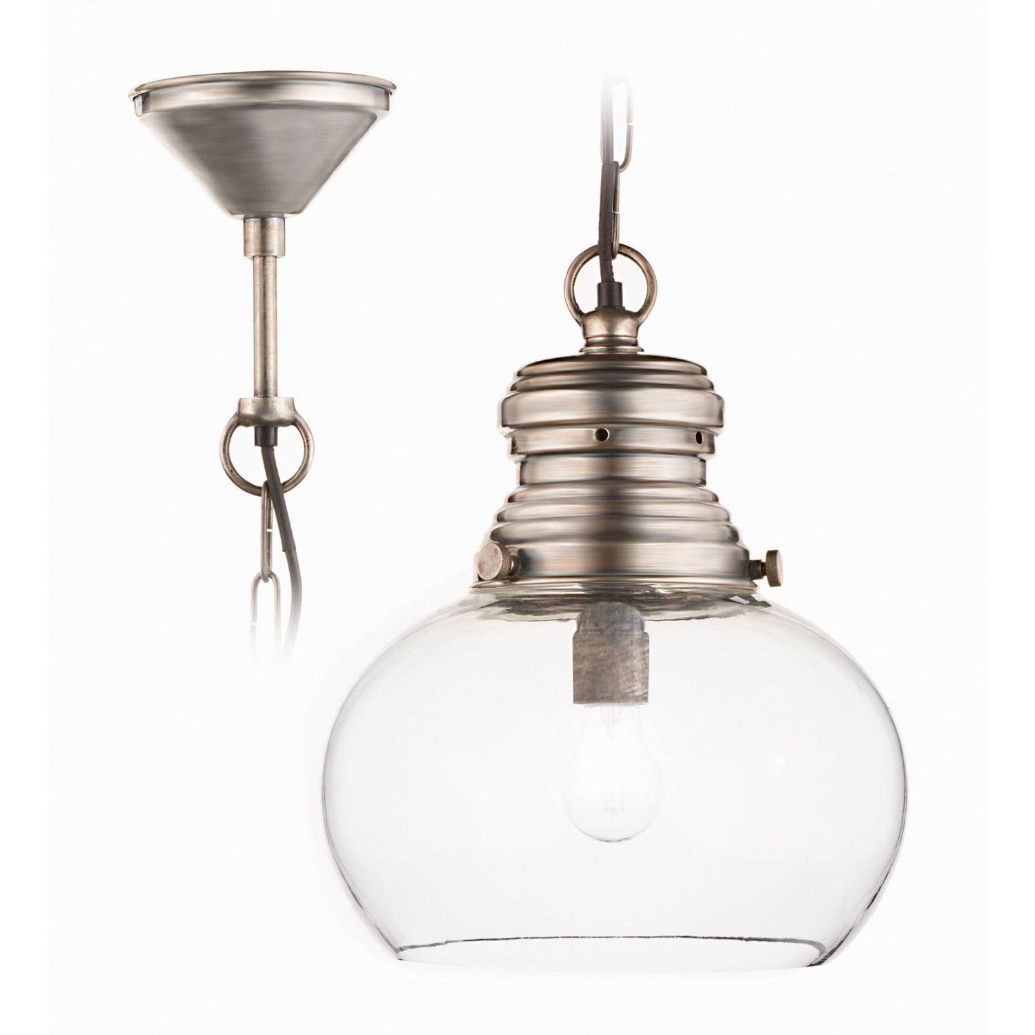 Mirabeau Hängeleuchten Hängelampe Jule antiksilber/klar