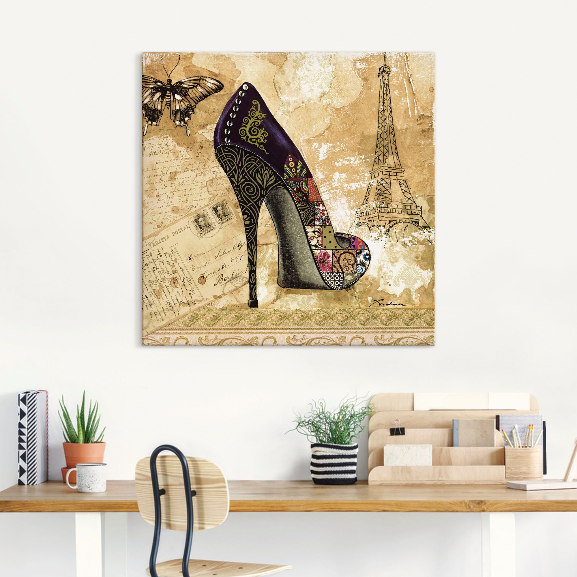 Artland Leinwandbild Veränderliche Zeiten IV - Stiletto, Modebilder (1 St), auf Holzrahmen gespannt