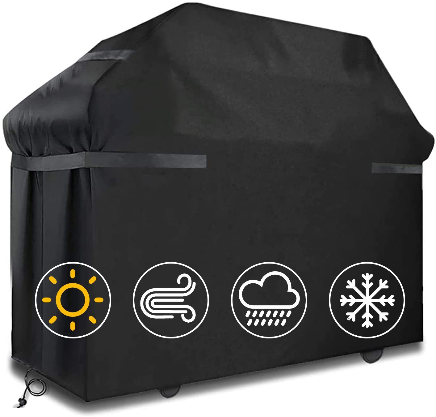 420D Outdoor Drehstuhl-Abdeckung Wasserfest - Mit Gurten Für Terrasse & Garten (Größe S)