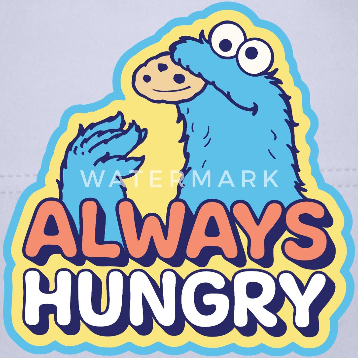 Spreadshirt Beanie Sesamstraße Krümelmonster Always Hungry Baby Bio-Mütze (1-St)