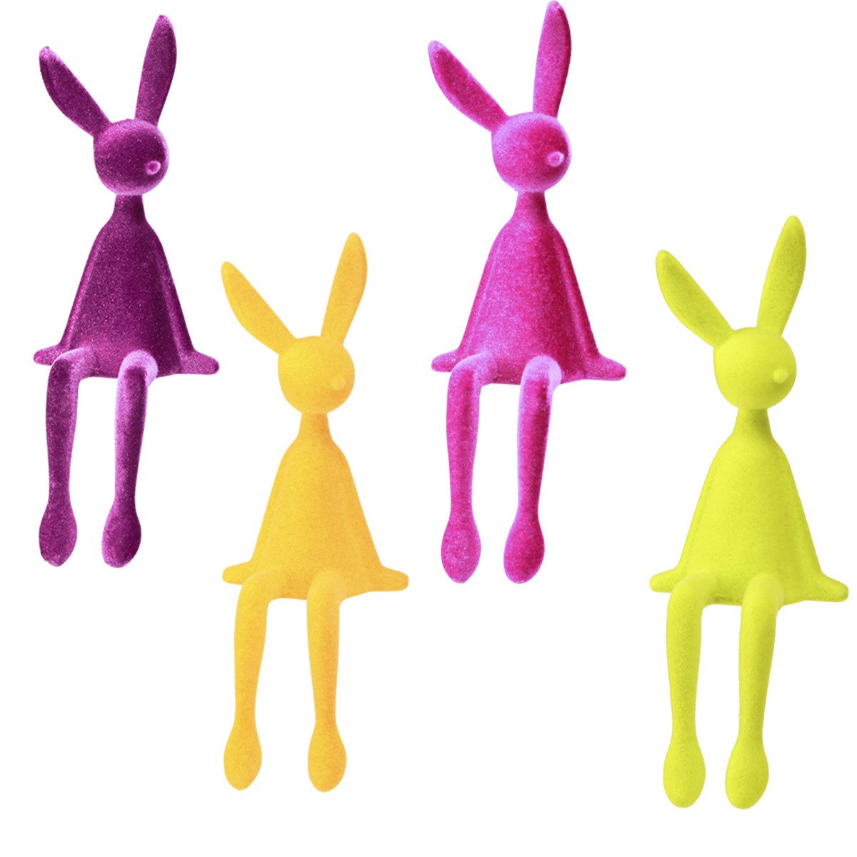 Viana Osterhase Kantenhocker Osterhase Figur für fröhliche Frühlingsdeko, 4 Stück