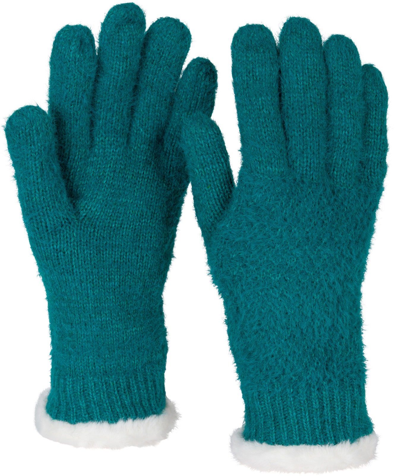 styleBREAKER Strickhandschuhe Strickhandschuhe mit Reiskornmuster und Fleece (1-St)