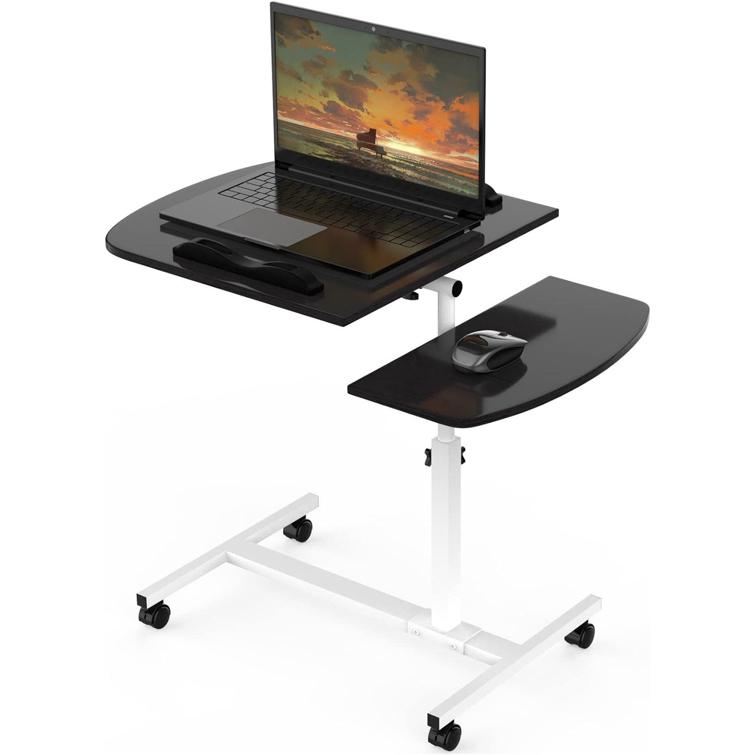 NUODWELL Computertisch Laptoptisch Höhenverstellbar Mit Rollen, günstig online kaufen