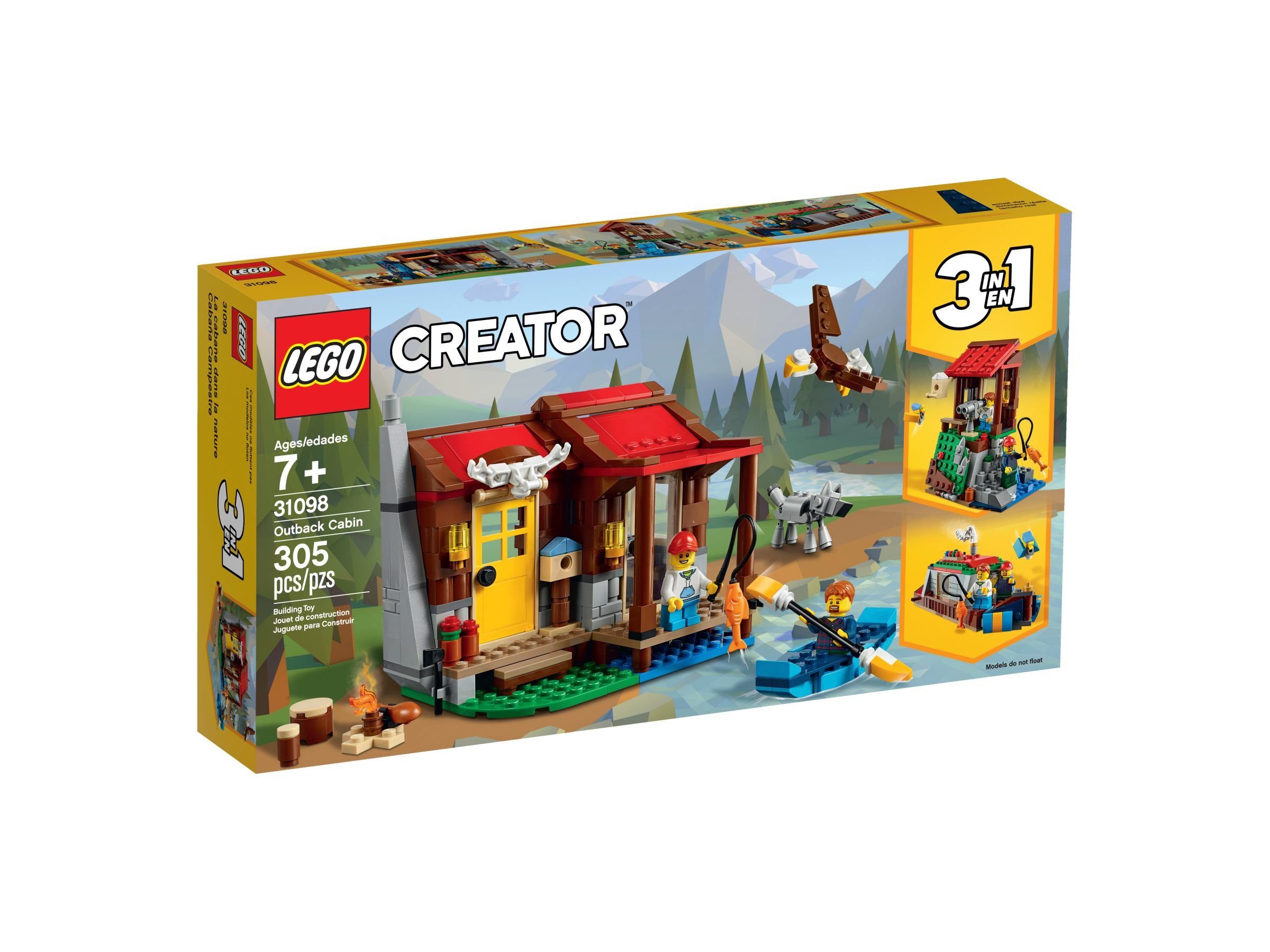 LEGO® LEGO® Creator Outback-Hütte - 31098 NEU! Teile 305x Spielbausteine, (Bausteine, 305 St., Kreativ-Set), Made in Europe