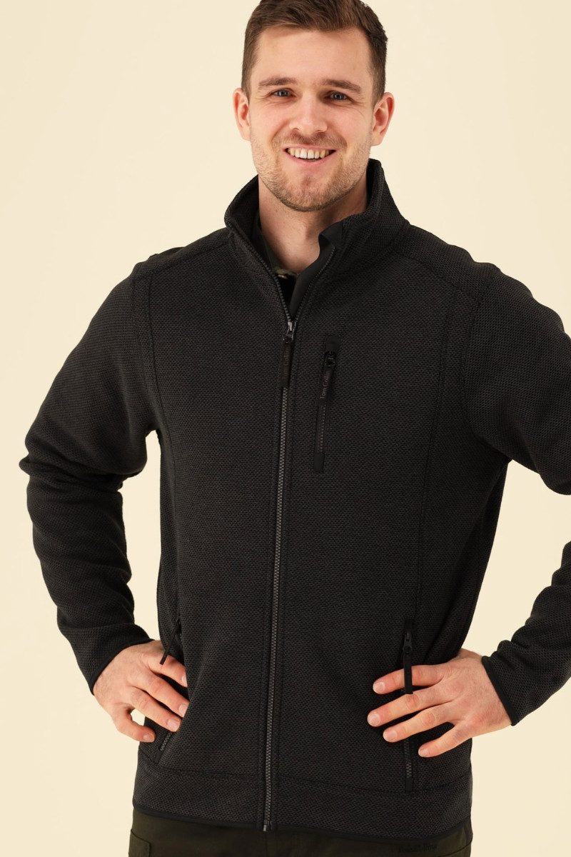 Tom Collins Outdoorjacke Strickfleecejacke Herren - SILENOS - anthrazit