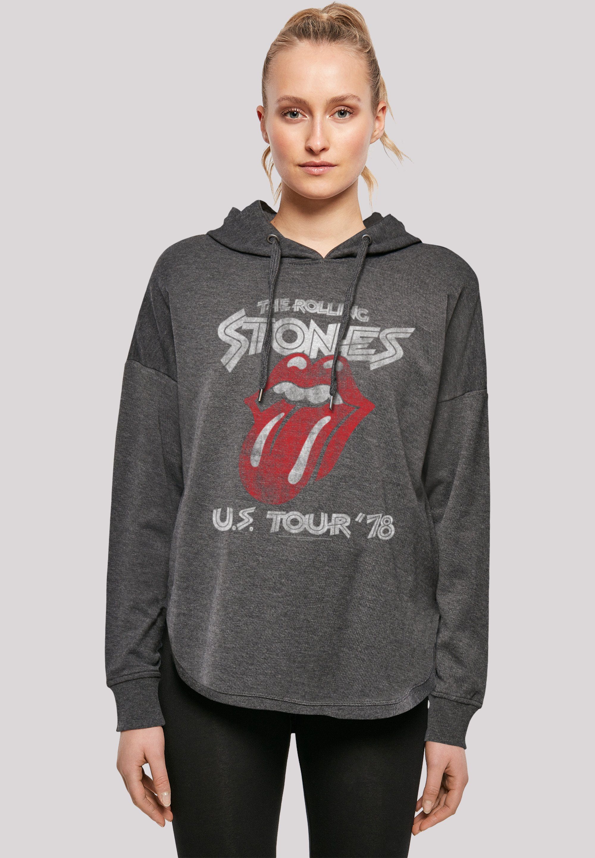charcoal Stones Band Rock '78 The Rolling F4NT4STIC US Tour Print Kapuzenpullover