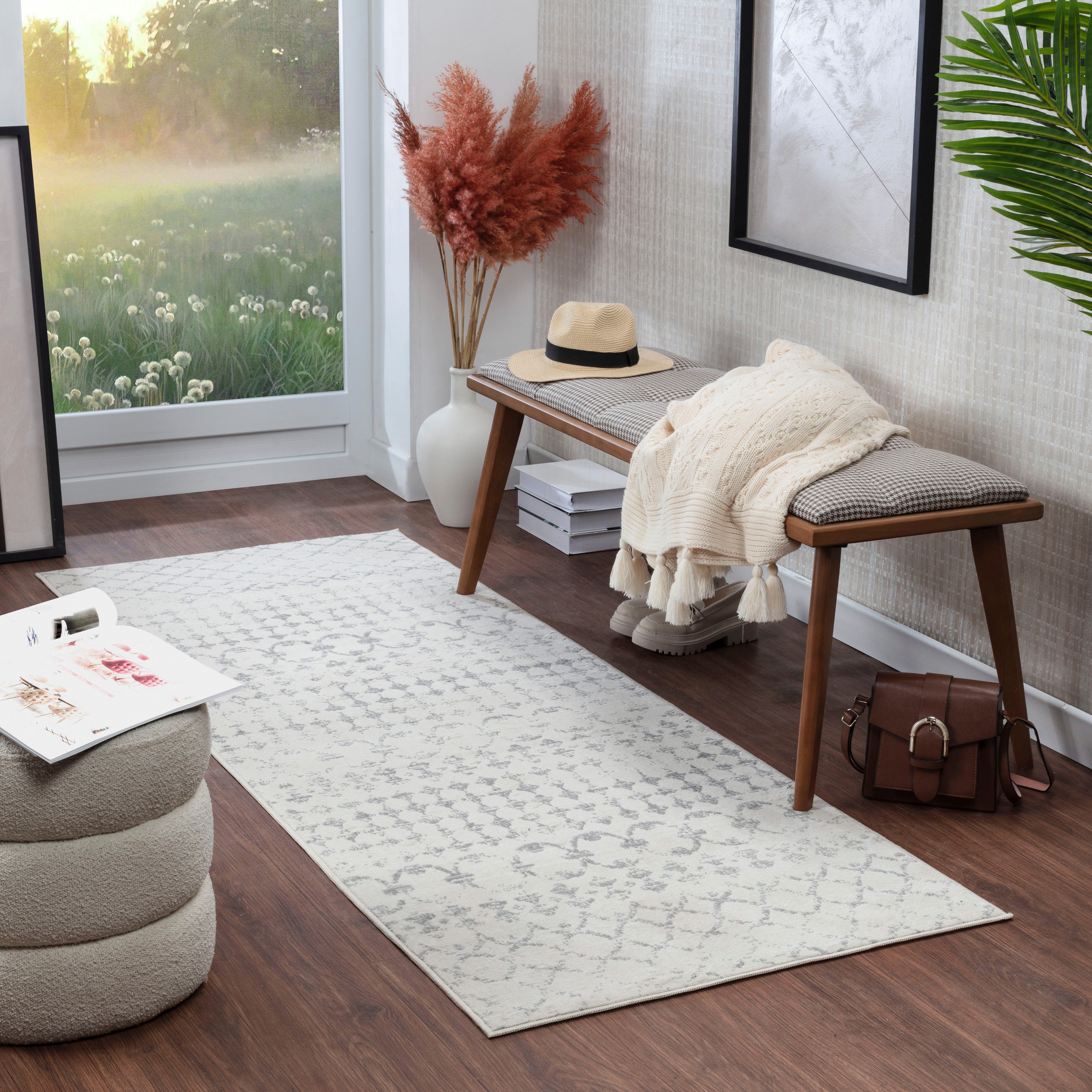 Livabliss Teppich LYON, rechteckig, Höhe: 9 mm, Berber, Ethnisch Boho Kurzflor Wohnzimmerteppich, Schlafzimmer