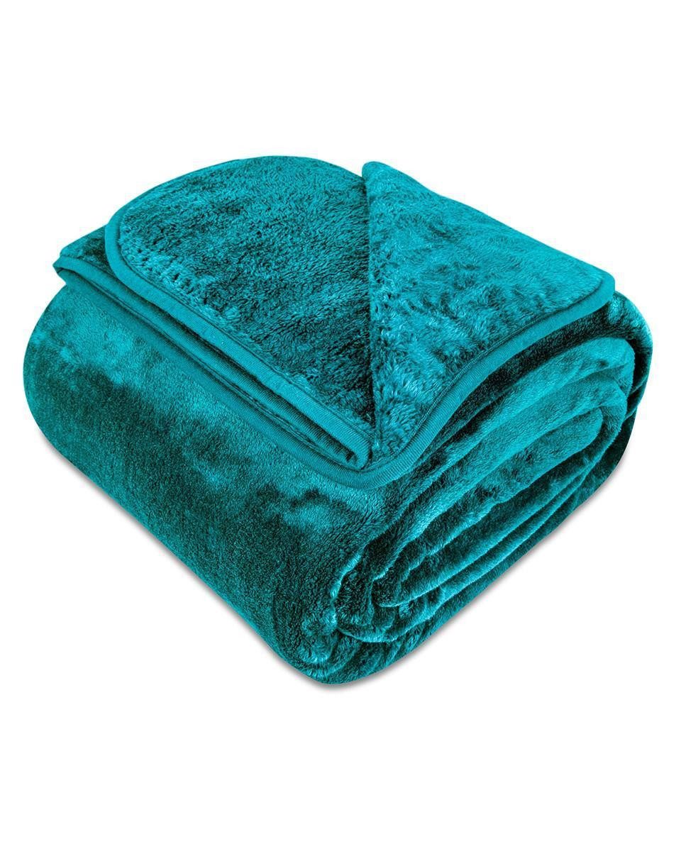 Wohndecke Cashmere Feeling Kuscheldecke weich & flauschig - warme Fleecedec günstig online kaufen