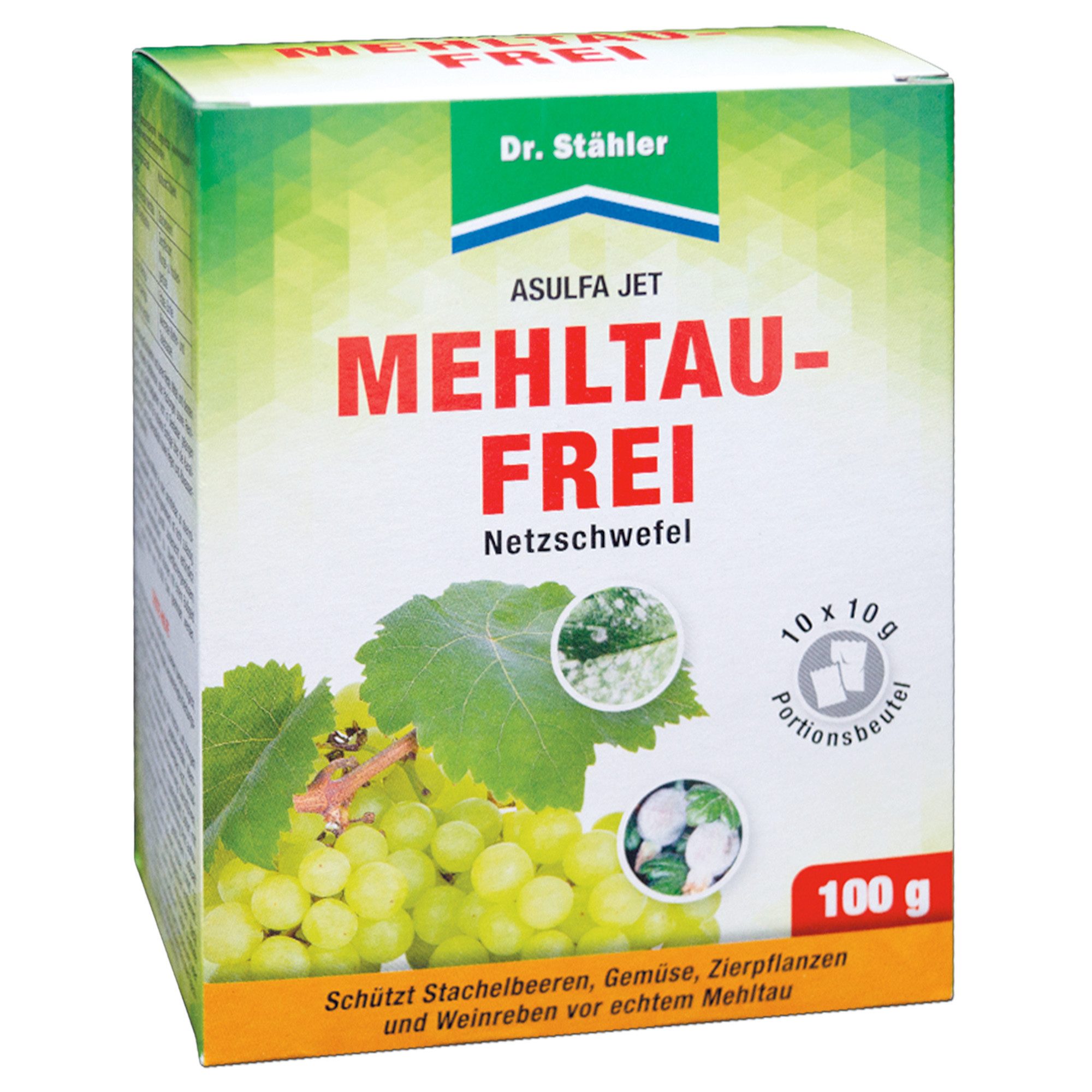 Dr. Stähler Pflanzen-Pilzfrei Asulfa® Jet Mehltau-Frei: Effektiver Schutz gegen Mehltau und Milben, 100 g, 10-St., Netzschwefelhaltiges Mittel, Wirkt auch gegen Spinn- & Rostmilben