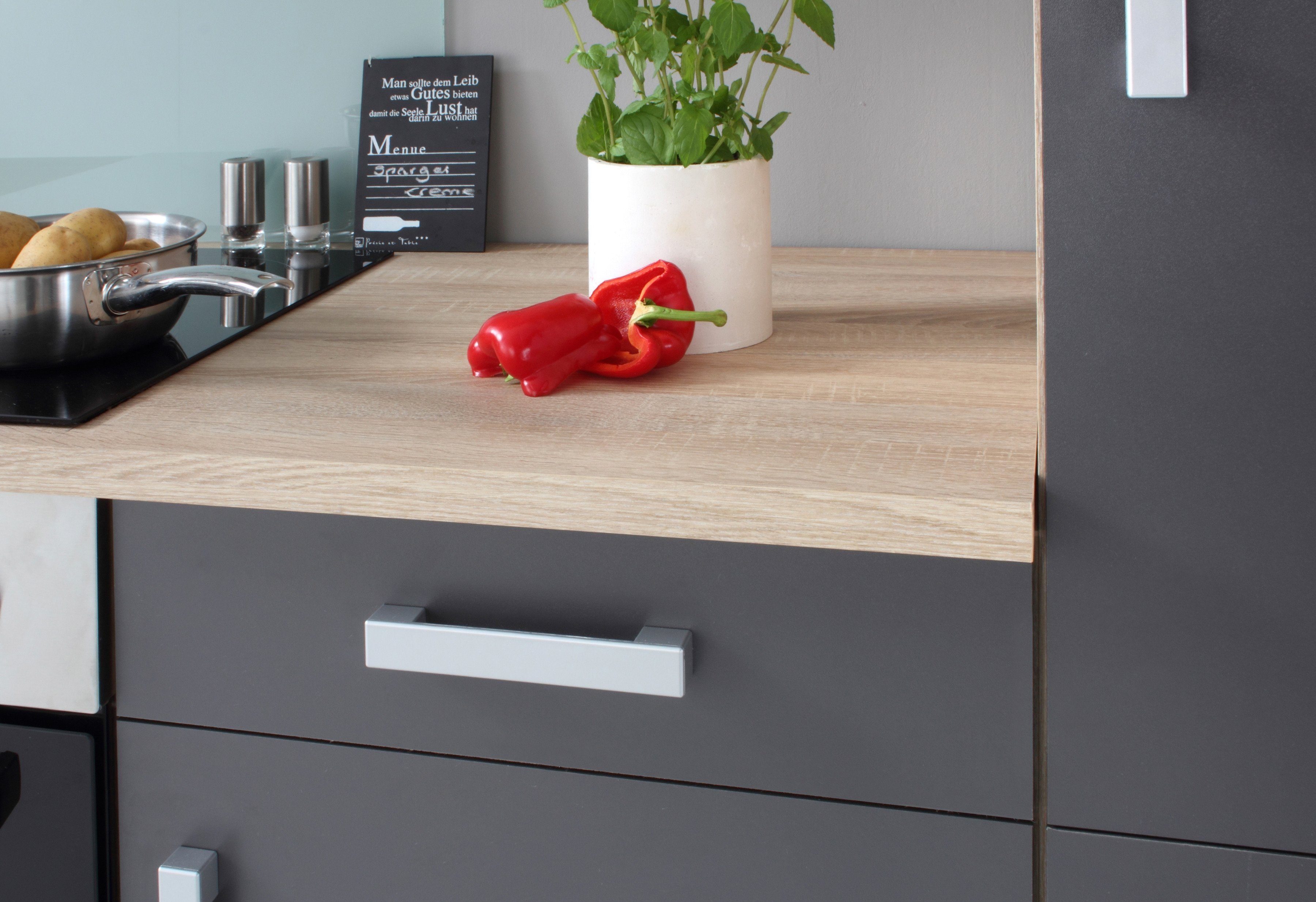 KOCHSTATION Küchenzeile KS-Toronto, Breite 280 cm, mit E-Geräten