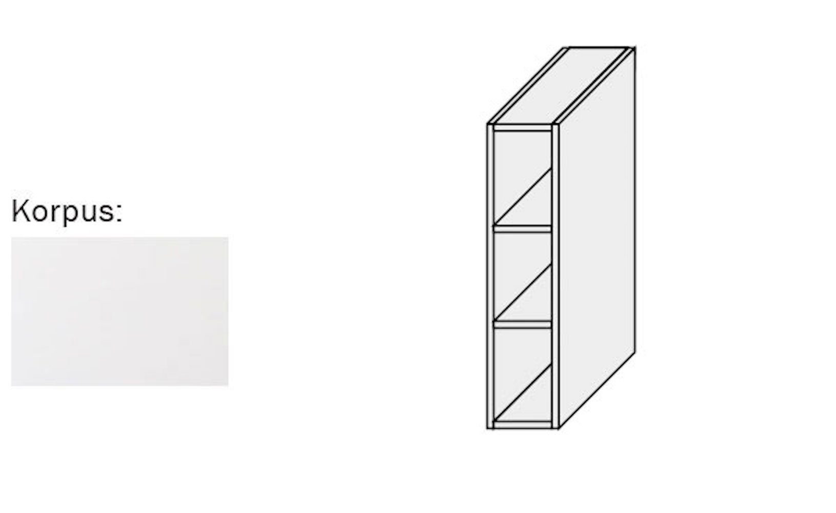 Feldmann-Wohnen Fächerschrank ESSEN TREND 15cm Weiß mit 3 offenen Fächern
