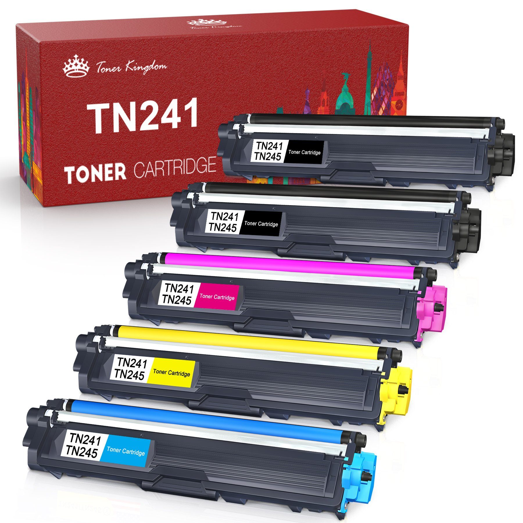 Toner Kingdom Tonerpatrone für Brother TN241 TN245 MFC-9332CDW DCP-9022CDW